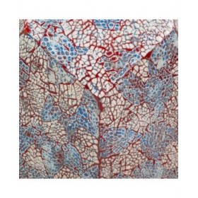 Sgabello Alexandra House Living Rosso Argentato Legno MDF 50 x 51 x 50 cm
