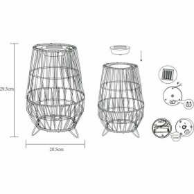 Lampada ad energia solare Galix 30 cm