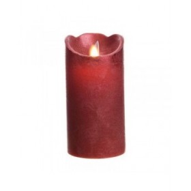Candela LED Lumineo Rosso Ø 7,5 X 15 CM