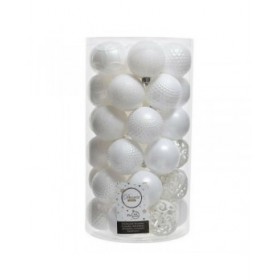 Palle di Natale Decoris Bianco Plastica