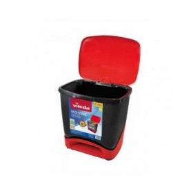 Secchio della spazzatura Vileda ECO-LOGIC polipropilene 39 L Nero Rosso Rosso/Nero