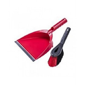 Set di Pulizia Scopa e Paletta Vileda Rosso Plastica