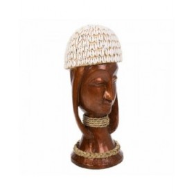 Busto Alexandra House Living Bianco Caffè Legno 40 x 17 x 16 cm