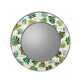 Specchio da parete Alexandra House Living Verde 80 x 2 x 80 cm Cerchi