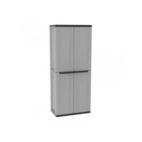 Armadio guardaroba Terry jline268 Nero Nero/Grigio Resina Plastica 68 x 37,5 x 163,5 cm