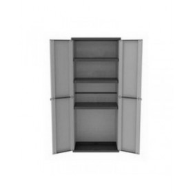 Armadio guardaroba Terry jline268 Nero Nero/Grigio Resina Plastica 68 x 37,5 x 163,5 cm