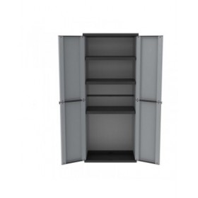 Armadio guardaroba Terry jline268 Nero Nero/Grigio Resina Plastica 68 x 37,5 x 163,5 cm