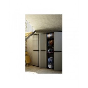 Armadio guardaroba Terry jline268 Nero Nero/Grigio Resina Plastica 68 x 37,5 x 163,5 cm