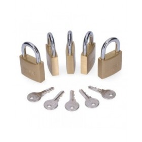 Lucchetto con chiave EDM 85245 Ottone 40 x 23 mm (5 Unità)