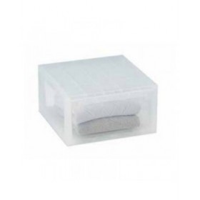 Cassettiera Terry LightDrawer L Multiuso Bianco Trasparente polipropilene Plastica 39,6 x 39 x 21,3 cm