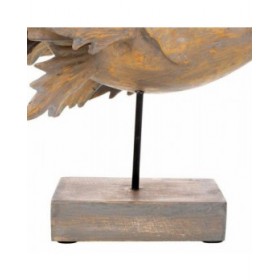 Statua Decorativa Alexandra House Living Grigio Marrone scuro Legno Ferro Pesce 31 x 24 x 30 cm