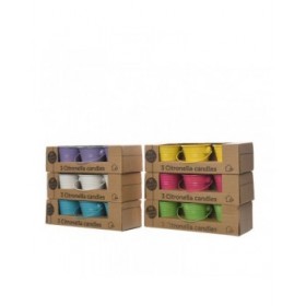 Repellente per le zanzare Decoris Set di Candele Ø 5 x 6,5 cm Multicolore 45 g