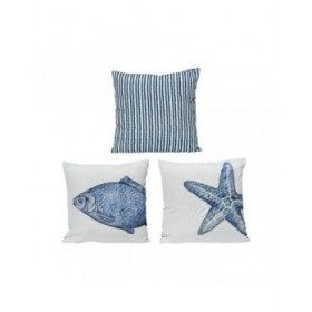 Cuscino Azzurro Bianco Multicolore 40 x 40 cm