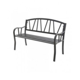 Panca con Schienale Antracite Ferro (123 X 53 X 86 cm)