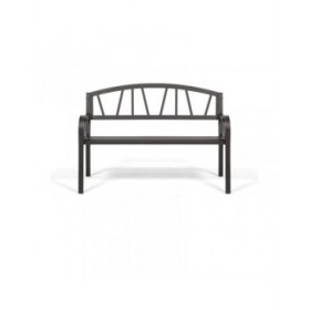 Panca con Schienale Antracite Ferro (123 X 53 X 86 cm)