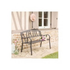 Panca con Schienale Antracite Ferro (123 X 53 X 86 cm)