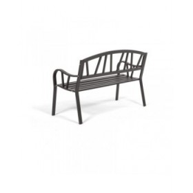 Panca con Schienale Antracite Ferro (123 X 53 X 86 cm)