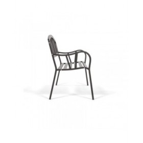 Panca con Schienale Antracite Ferro (123 X 53 X 86 cm)