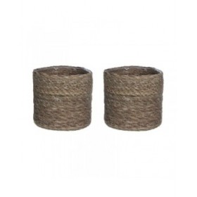 Cesto Mica Decorations Atlantic Marrone vimini (16 x 16 cm) 16 x 16