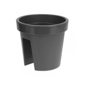 Vaso per ringhiera Plastiken Antracite polipropilene