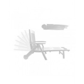 Lettino IPAE Progarden Zircone Pieghevole Con ruote Bianco polipropilene (72 x 195 x 101 cm)