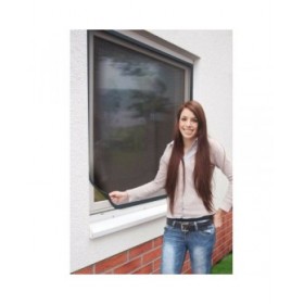 Zanzariera Schellenberg Magnetico Con cornice Fibra di Vetro Antracite (100 x 120 cm)