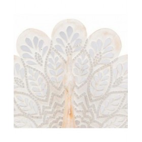Statua Decorativa Alexandra House Living Naturale Vetro Legno MDF Pavone 53 x 12 x 46 cm