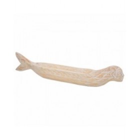 Centrotavola Alexandra House Living Bianco Legno 18 x 16 x 100 cm Sirena