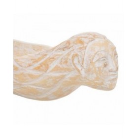 Centrotavola Alexandra House Living Bianco Legno 18 x 16 x 100 cm Sirena