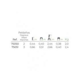Sgabello Pieghevole EDM 75050 Alluminio 38 x 14 x 60 cm
