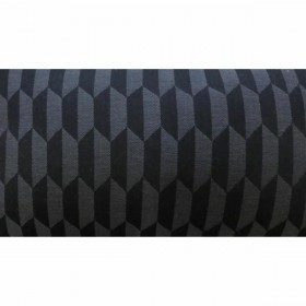 Lettino Jardin Prive Nero Geometrico 132 x 55 x 35 cm legno di faggio