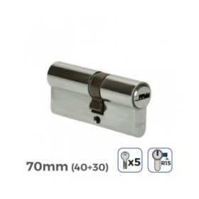 Cilindro EDM r15 Europeo Leva lunga Argentato nichel (70 mm)