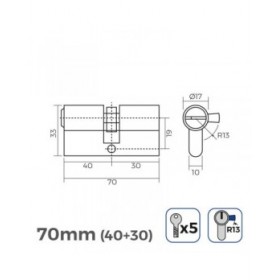 Cilindro EDM 85188 Dorato Ottone 150 ml