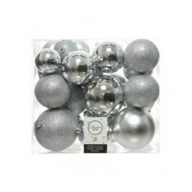 Palle di Natale Decoris Argentato Luminoso (26 Pezzi)