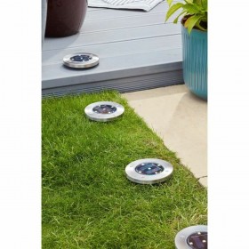 Faretto Solare Smart Garden Terreno Nero Alluminio (4 Unità)