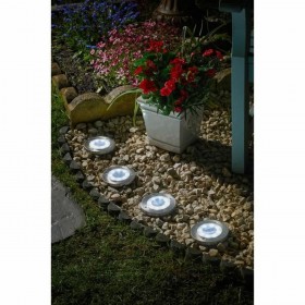 Faretto Solare Smart Garden Terreno Nero Alluminio (4 Unità)