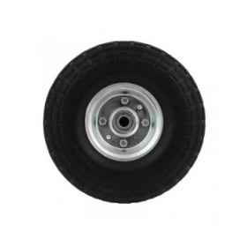 Ruota con pneumatico 74749 Ricambio Carriola Nero Ø 25,5 cm