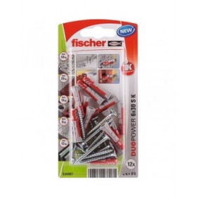 Dadi e viti Fischer duopower Dadi e viti 12 Unità (6 x 30 mm)