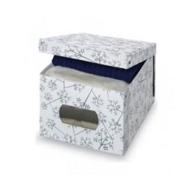 Scatola Multiuso Domopak Living 916050 Bianco Bianco/Grigio Cartone 42 x 50 x 31 cm