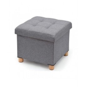 Puff Domopak Living Grigio 38 x 38 x 34 cm Poliestere