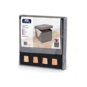 Puff Domopak Living Grigio 38 x 38 x 34 cm Poliestere