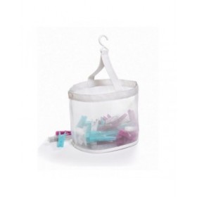 Cestino per Mollette Domopak Living Trasparente Plastica 20 x 20 x 19 cm Mollette per Panni
