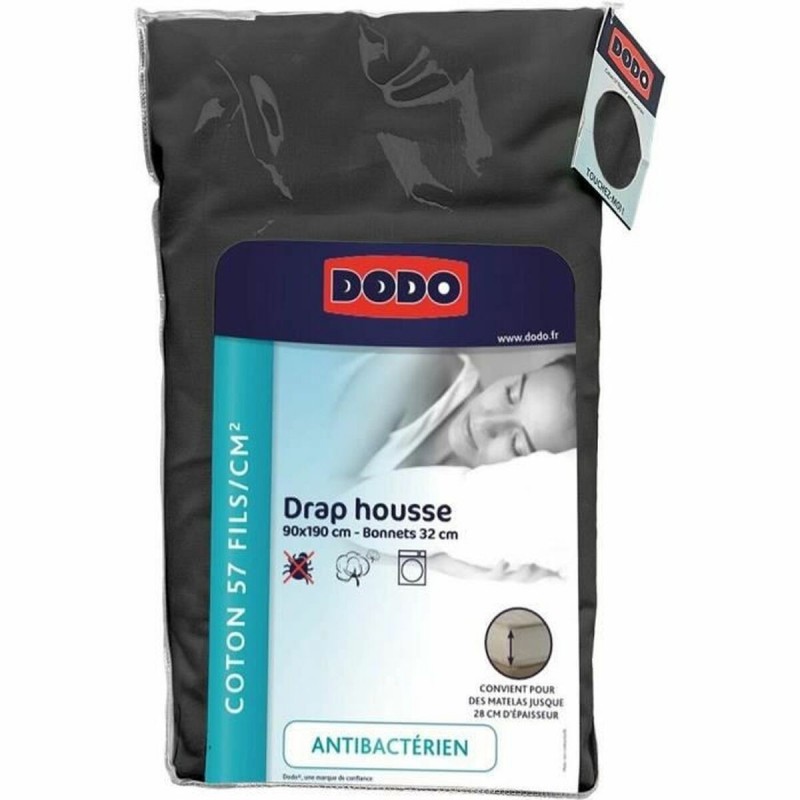 Lenzuolo con angoli DODO Antracite 90 x 190