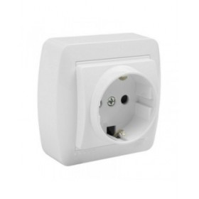Base della spina Solera mur60u Bipolare Bianco 16 A Superficie