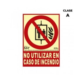 Insegna Normaluz No utilizar en caso de incendio PVC