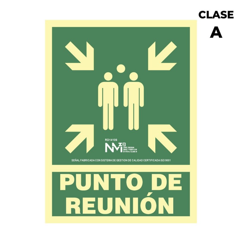 Insegna Normaluz Punto de reunión PVC 22,4 x 30 cm