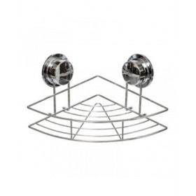 Scaffale ad Angolo 5five Simply Smart Metallo 22 x 22 x 11,5 cm Con Ventose Bagno e Doccia