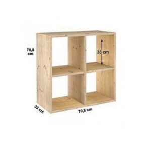 Mensole Astigarraga 2x2 Dinamic Pino (70,8 x 70,8 x 33 cm)