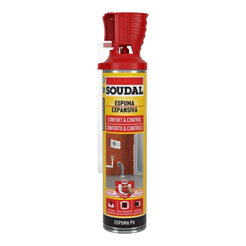 Schiuma Soudal Confort & Control 123921 Poliuretano 600 ml