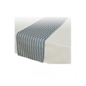 Runner da Tavolo Decoris Azzurro Bianco Azzurro/Bianco Tessile 32 x 150 cm Marino